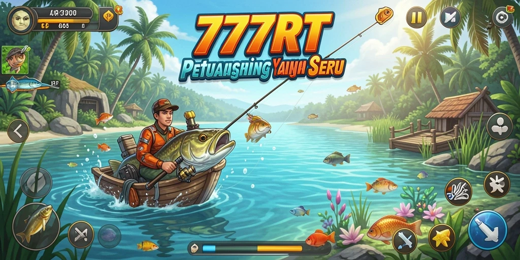 Screenshot gameplay 777RT menampilkan aksi memancing yang mendebarkan.