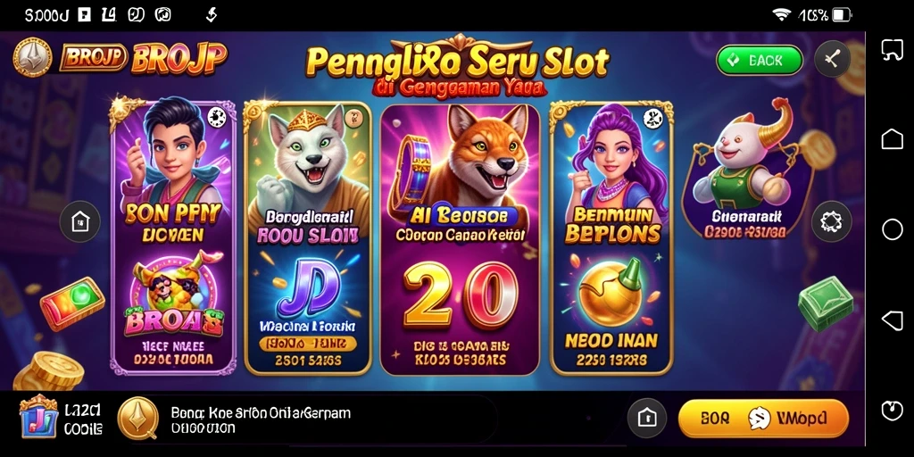 Tampilan menarik saat bermain game Slot BROJP dengan berbagai fitur bonus.