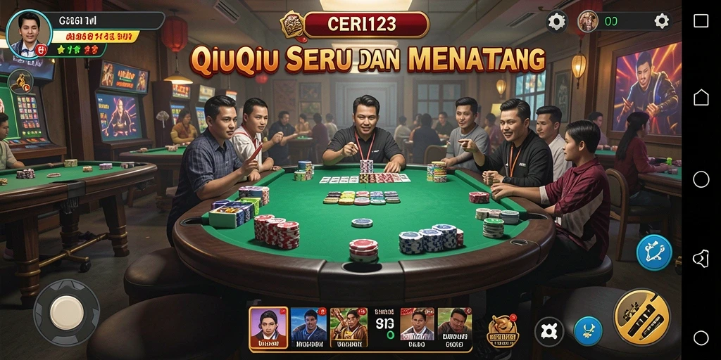 Gameplay seru CERI123 dalam permainan QiuQiu.