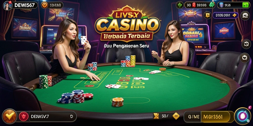 Screenshot DEWI567 menampilkan keseruan permainan Live Casino yang nyata.