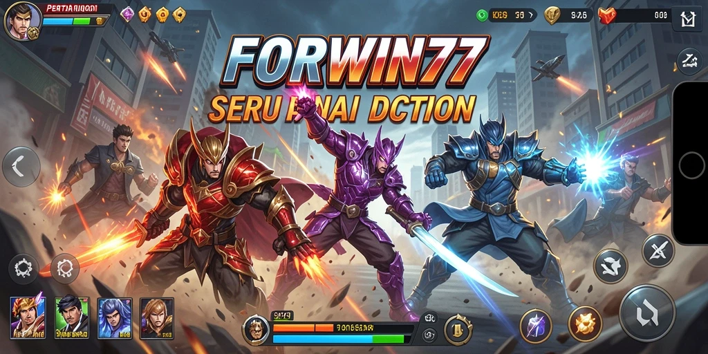 Tampilan gameplay seru dalam FORWIN77 yang menegangkan.