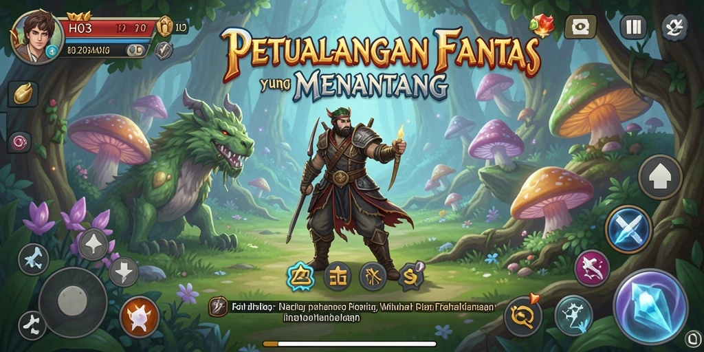 Tampilan mendebarkan dari gameplay RPG H03 dengan pertempuran epik.