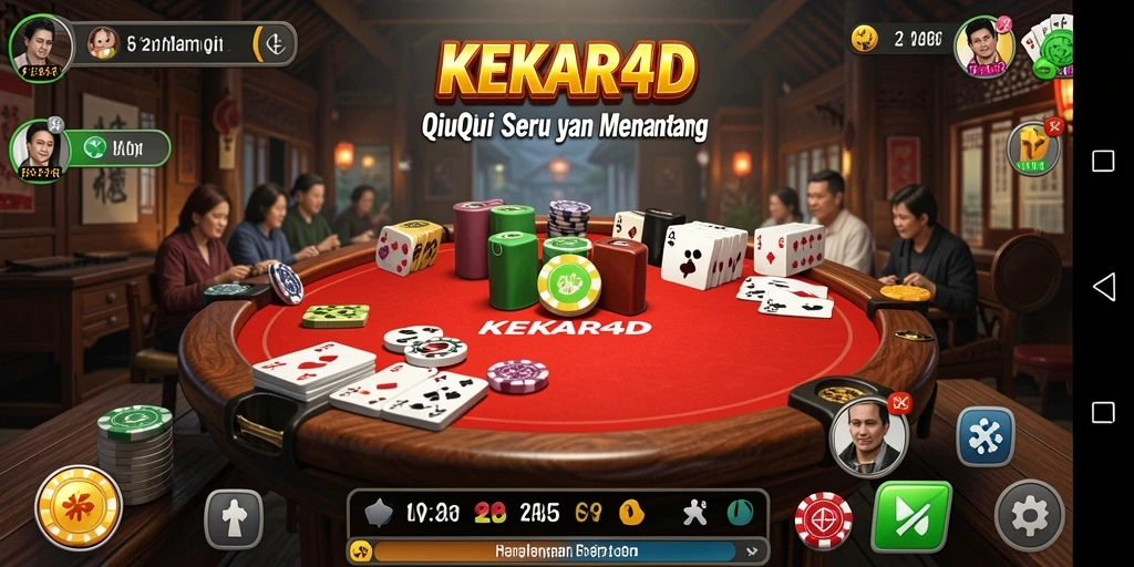 Tampilan gameplay menarik dari KEKAR4D saat bermain QiuQiu.