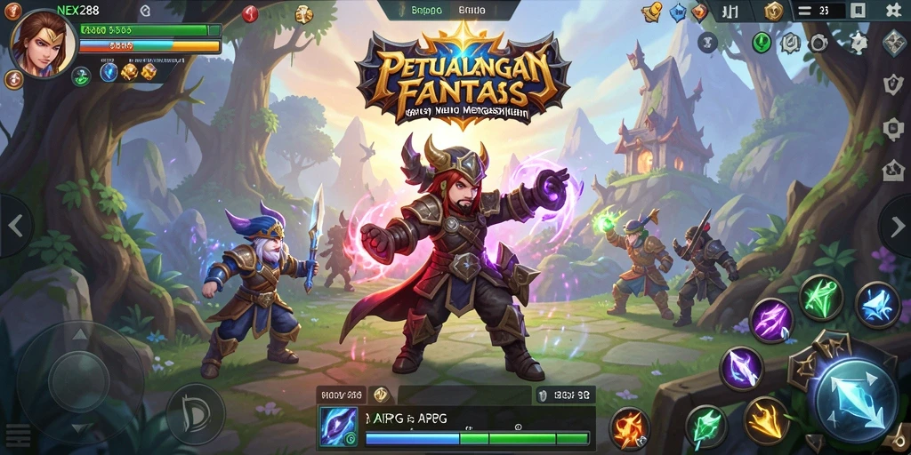 Tampilan gameplay ARPG NEX288 dengan aksi seru dan grafis menawan.