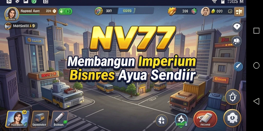 Screenshot utama NV77 menampilkan aksi gameplay Tycoon yang seru.