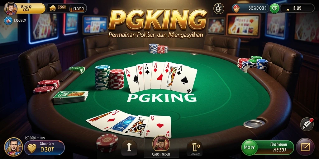 Screenshot PGKING menampilkan aksi seru permainan Poker.