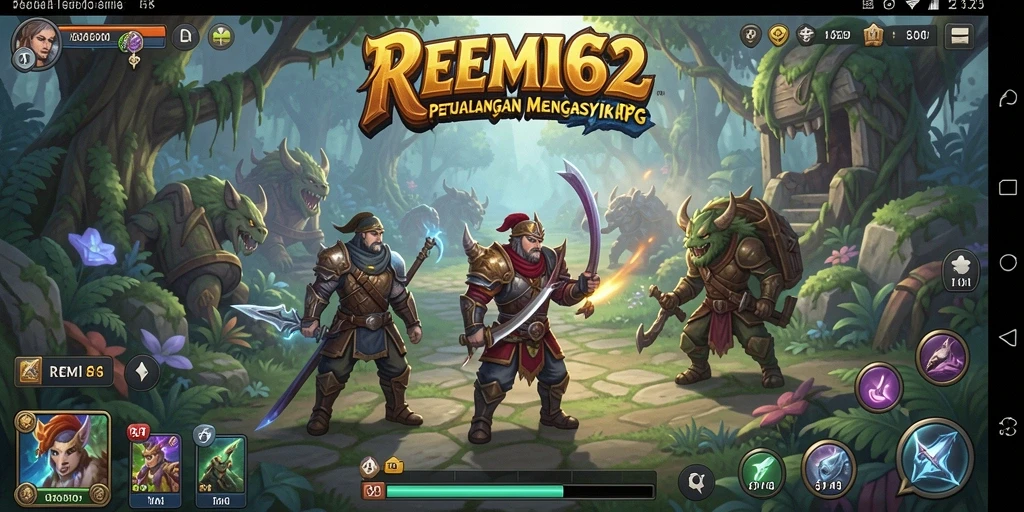 Tangkapan layar REMI62 menampilkan aksi seru dalam dunia fantasi RPG.